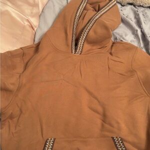 UGG Tan Hoodie with Zigzag Detail
